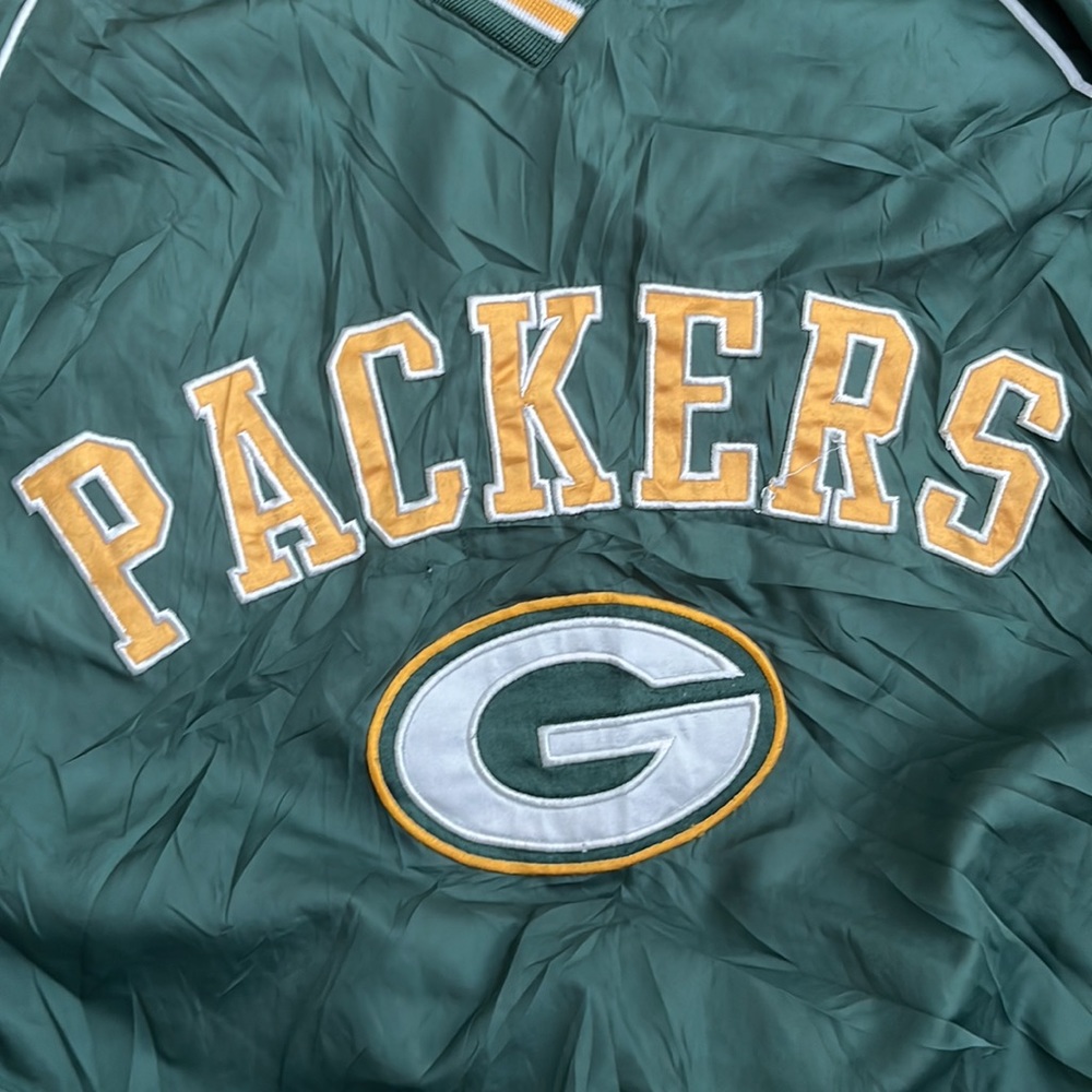 Men's Green Bay Packers Pullover NFL Warm Up Jacket (X-Large)